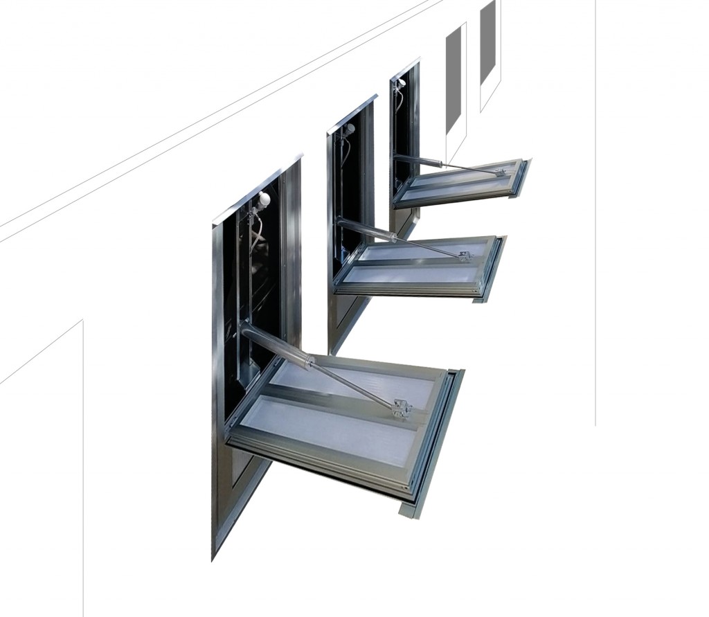 Evacuatori e smaltitori di fumo e calore per l’involucro logistico Poliform Lucernari: sicurezza, efficienza e qualità certificata per ogni struttura.