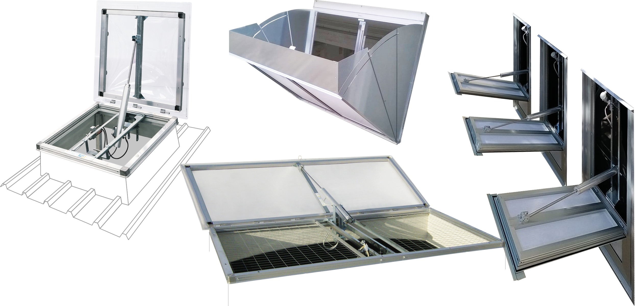 Evacuatori e smaltitori di fumo e calore per l’involucro logistico Poliform Lucernari: sicurezza, efficienza e qualità certificata per ogni struttura.