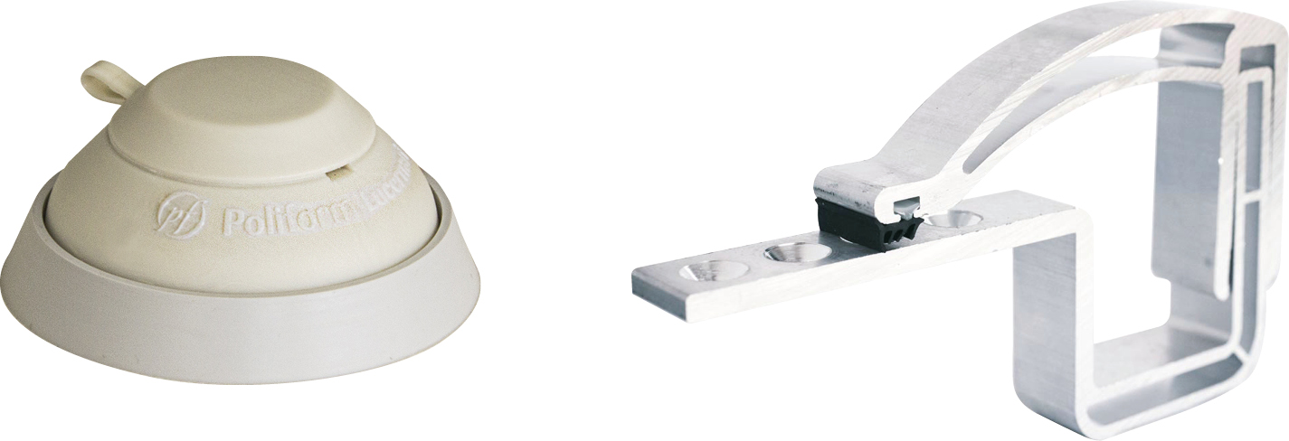 Componenti di fissaggio Poliform Lucernari: resistenti, sicuri e facili da installare per ogni tipo di copertura.